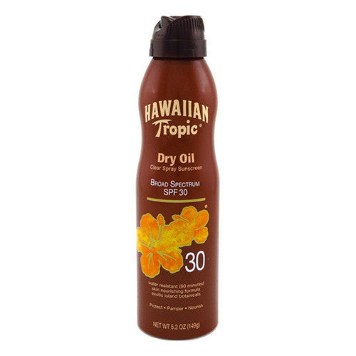 Hawaiian Tropic Protective Tanning Dry Oil Continuous Spray SPF 30, 5.2 Oz